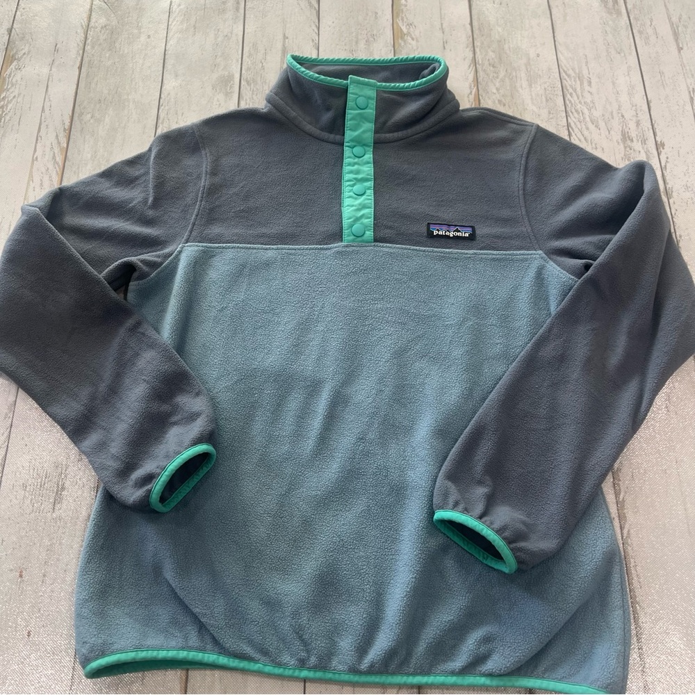 Patagonia Women's Micro D Snap-T Pullover Sz XS Color: Light Plume Grey